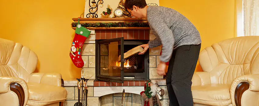 Rusted Metal Fireplace Restoration in Athens, Alabama